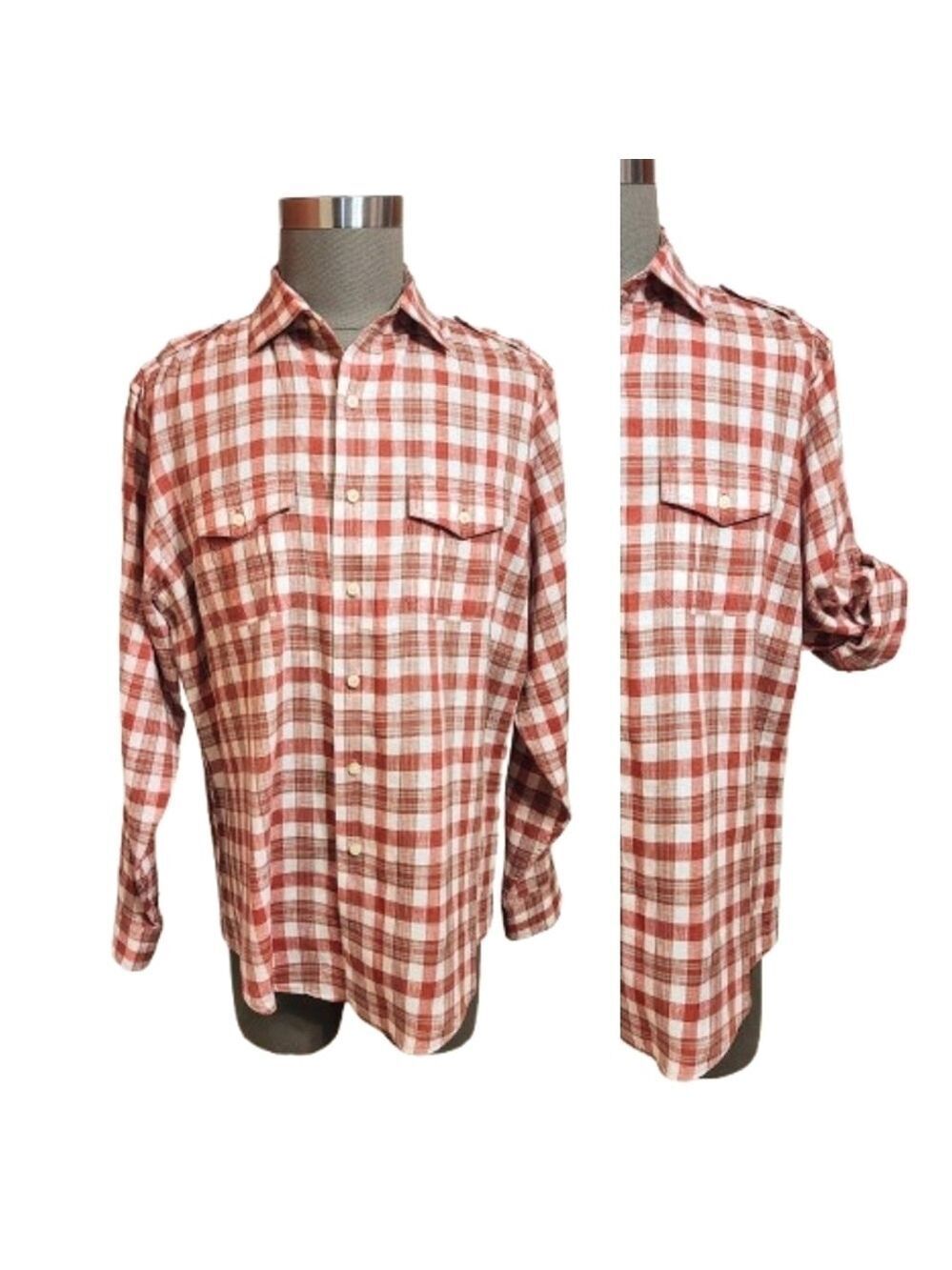 Brooks Brothers Irish Linen Plaid Shirt Extra Large